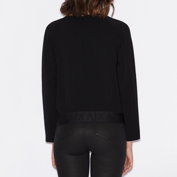 SOLD ARMANI EXCHANGE Blouse With Graphic Cut NWT - Picture 4 of 11